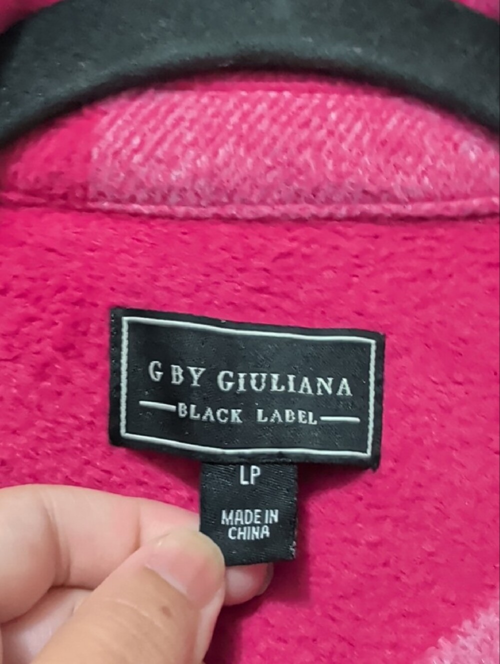 G by Giuliana Pink Plaid Belted Trench Coat - Picture 2 of 6